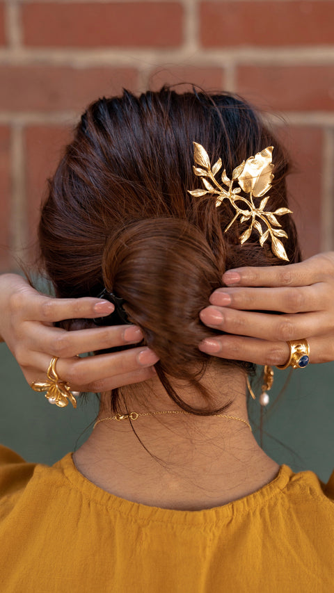 Gold plated hair accessories